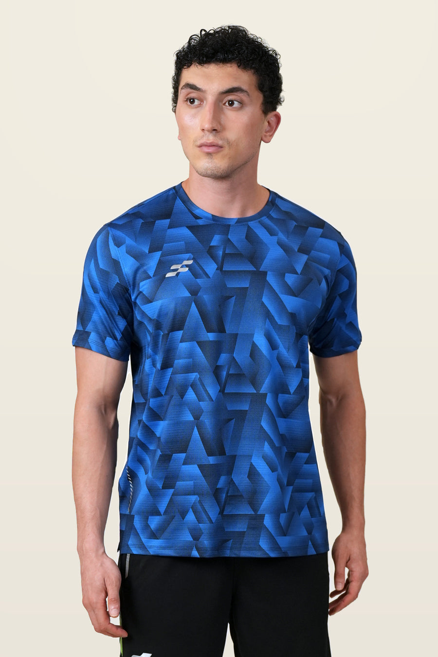 Fit-Gear Grid Force T-Shirt | Royal Blue – front