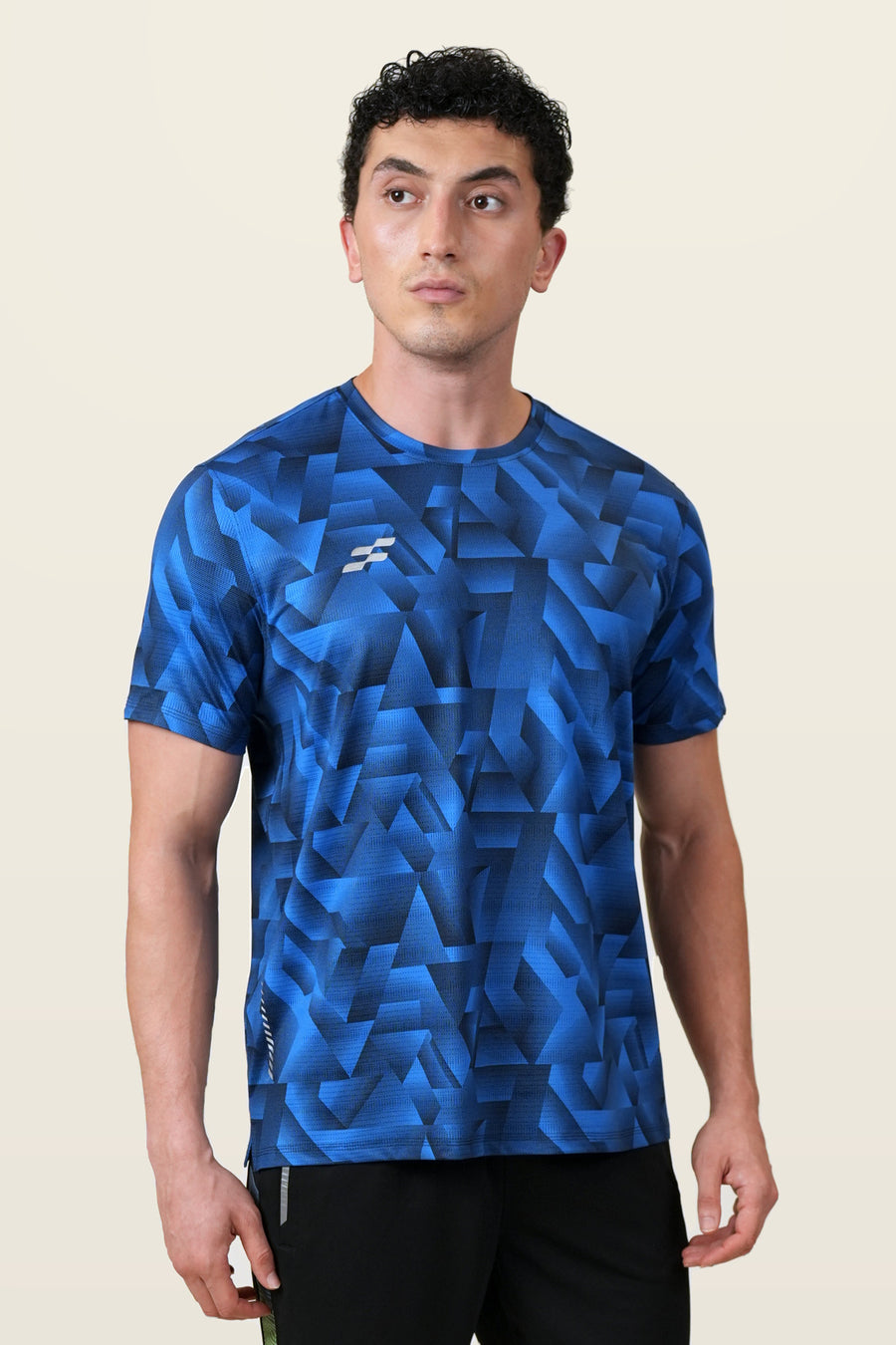 Fit-Gear Grid Force T-Shirt | Royal Blue – front