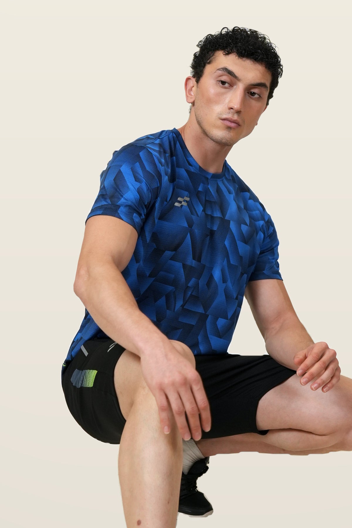 Fit-Gear Grid Force T-Shirt | Royal Blue – front