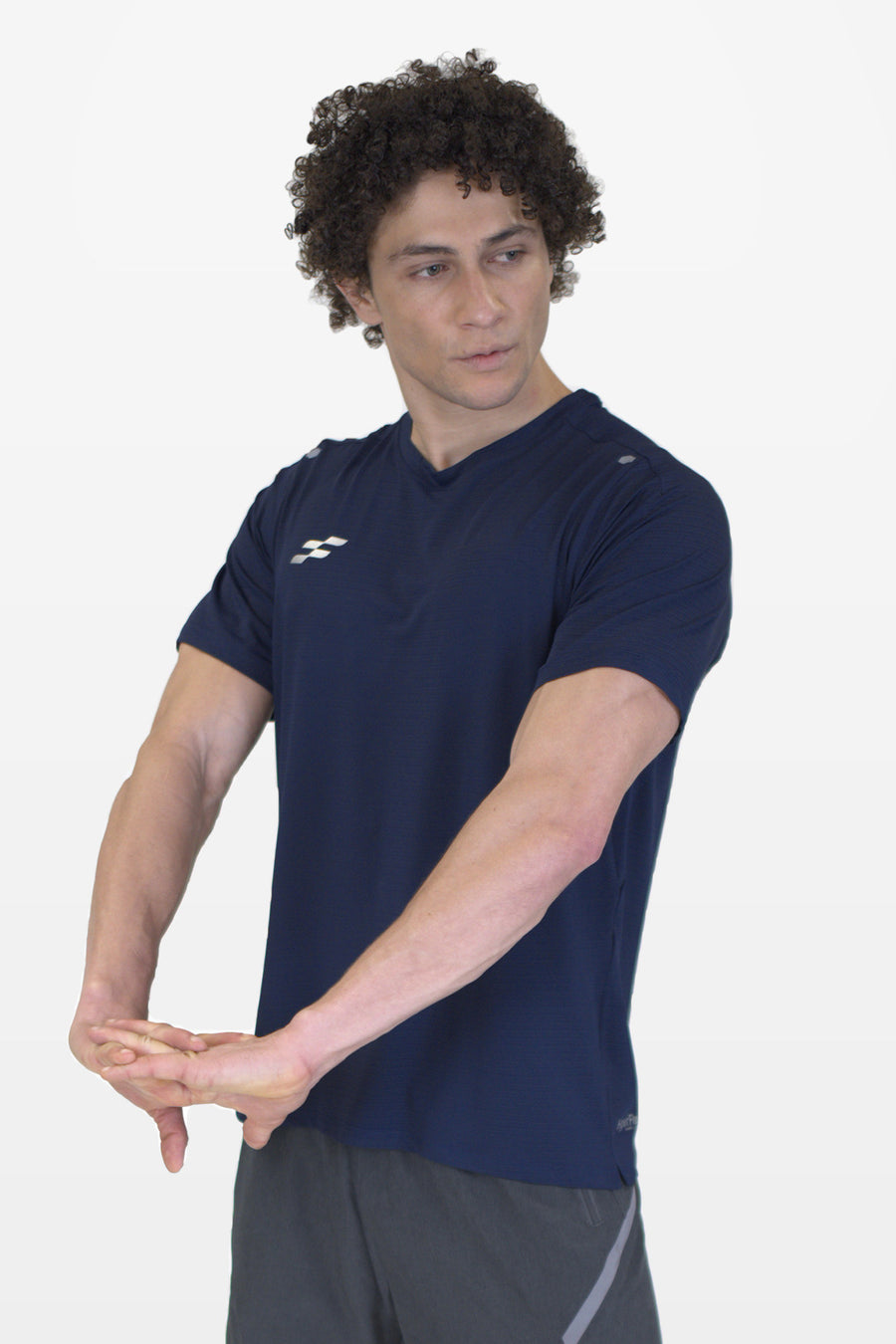 Fit-Gear Jet Boom T-Shirt | Navy – three-quarter