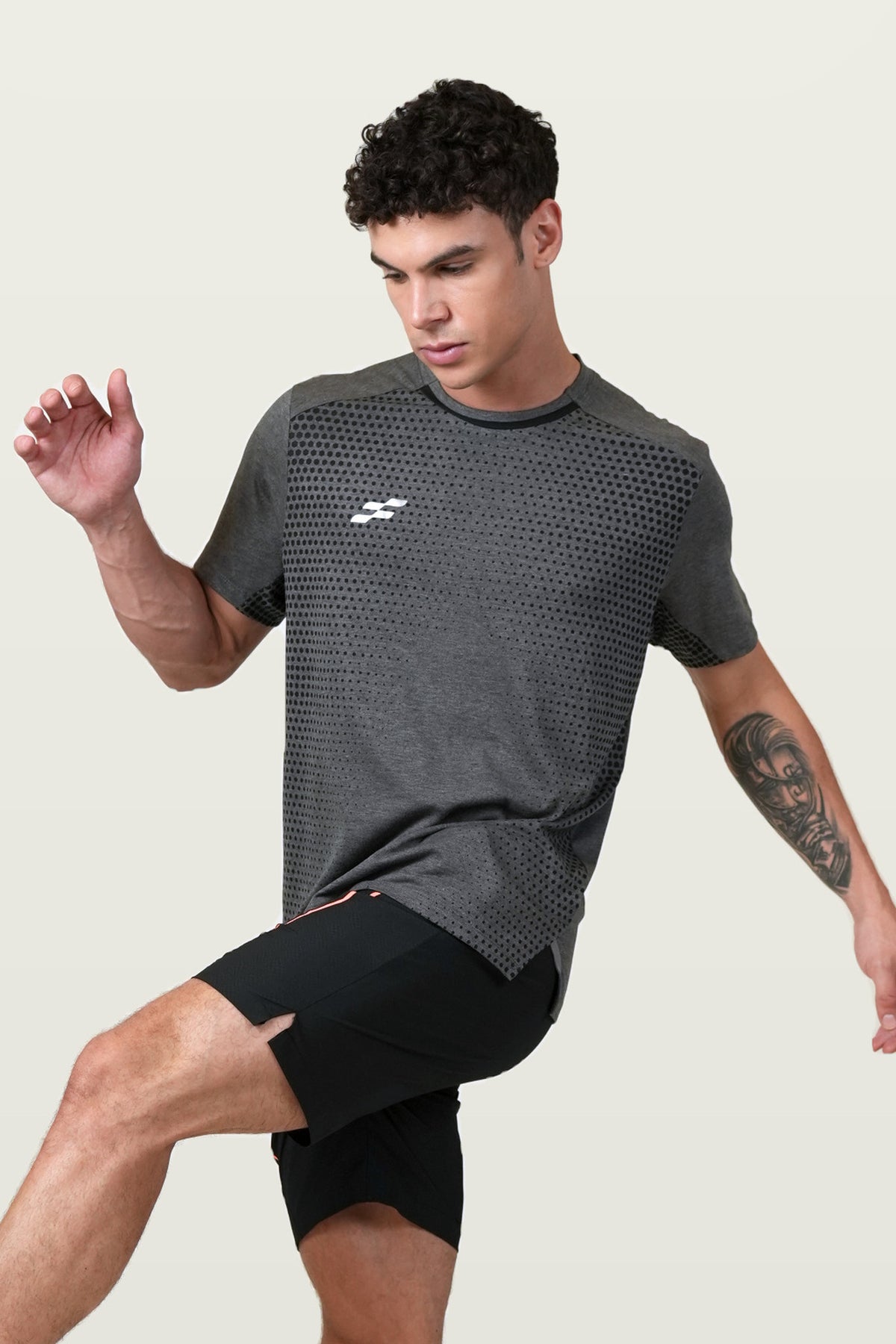 Fit-Gear Pulse Flash T-Shirt | Dark Grey – front