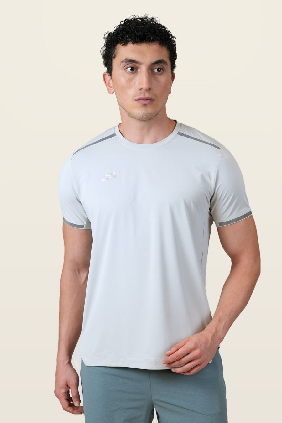 Fit-Gear Rip Vent T-Shirt | Light Grey – front