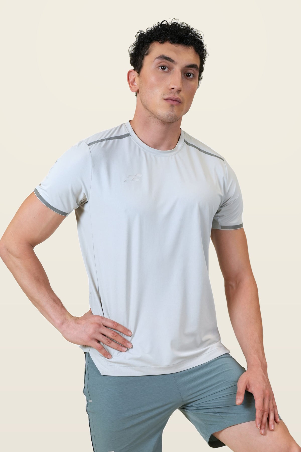 Fit-Gear Rip Vent T-Shirt | Light Grey – front