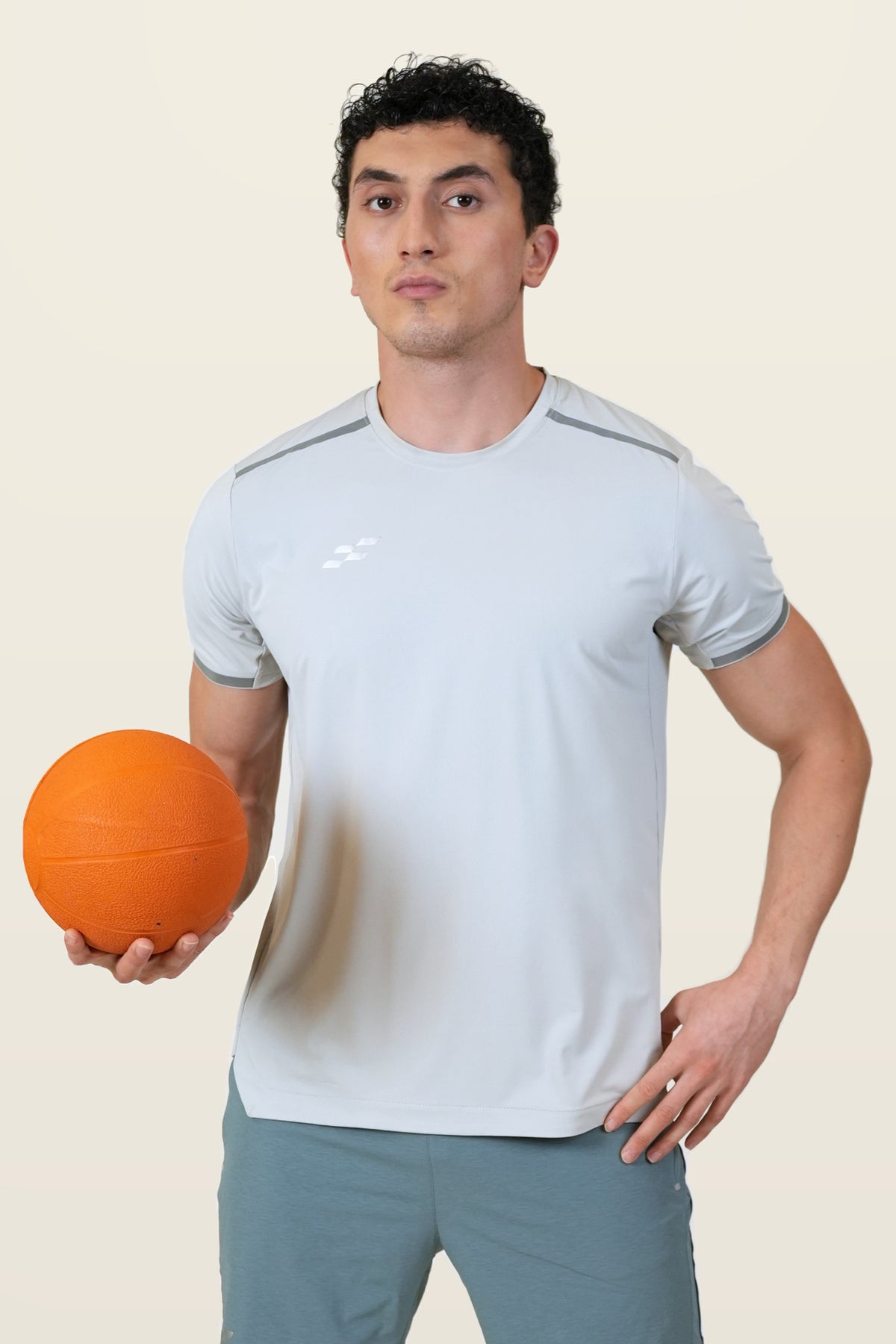Fit-Gear Rip Vent T-Shirt | Light Grey – front
