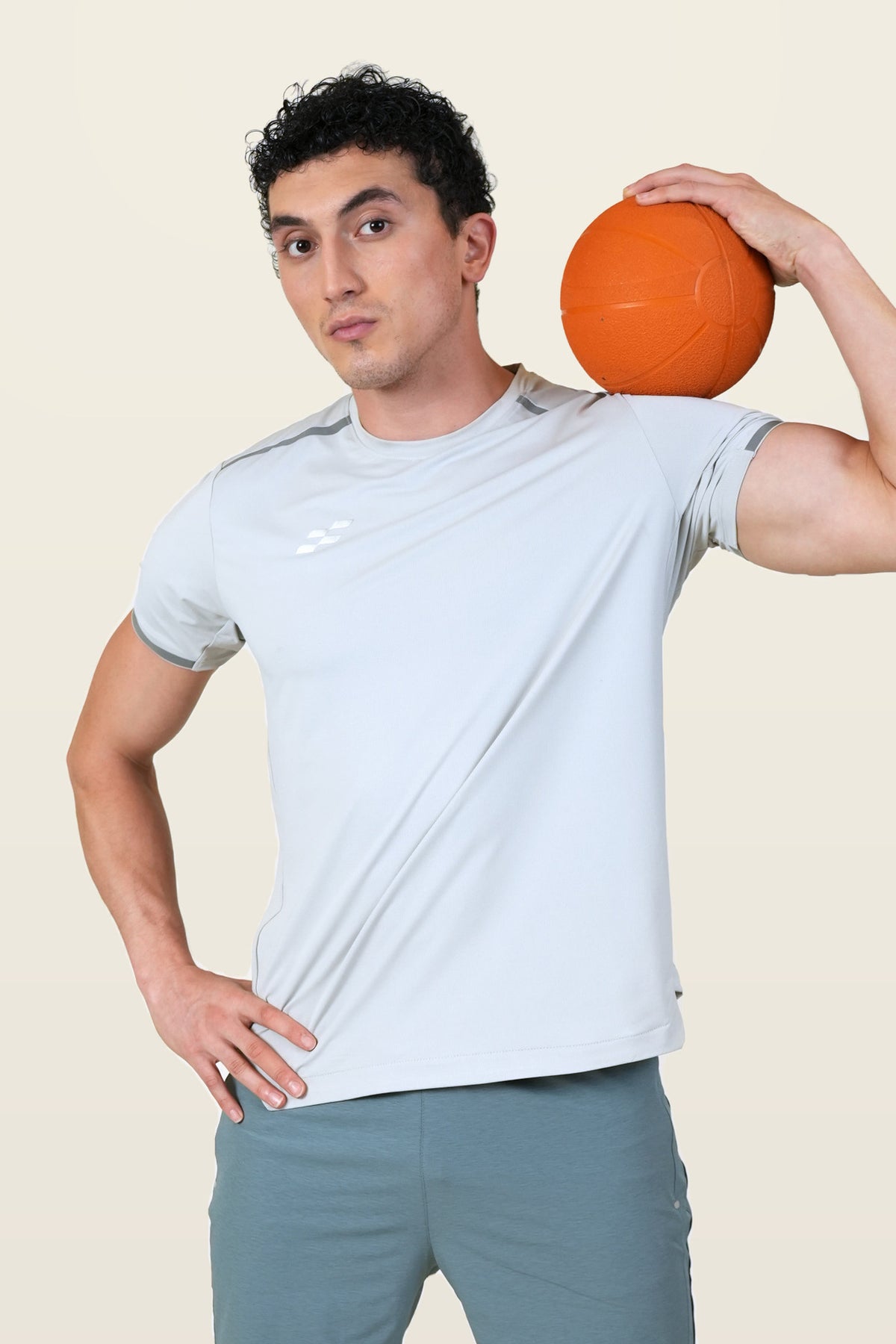 Fit-Gear Rip Vent T-Shirt | Light Grey – front