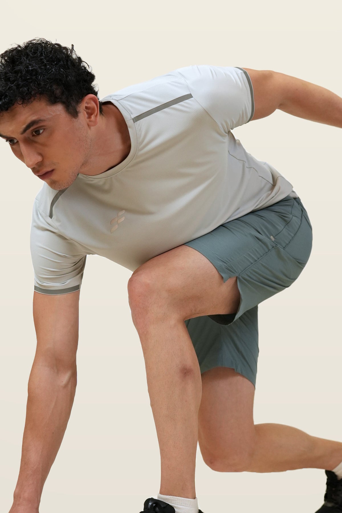Fit-Gear Rip Vent T-Shirt | Light Grey – front