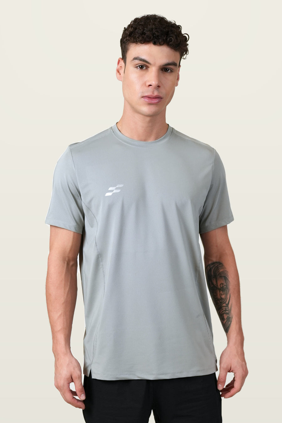 Fit-Gear Tech Matrix T-Shirt | Grey – front