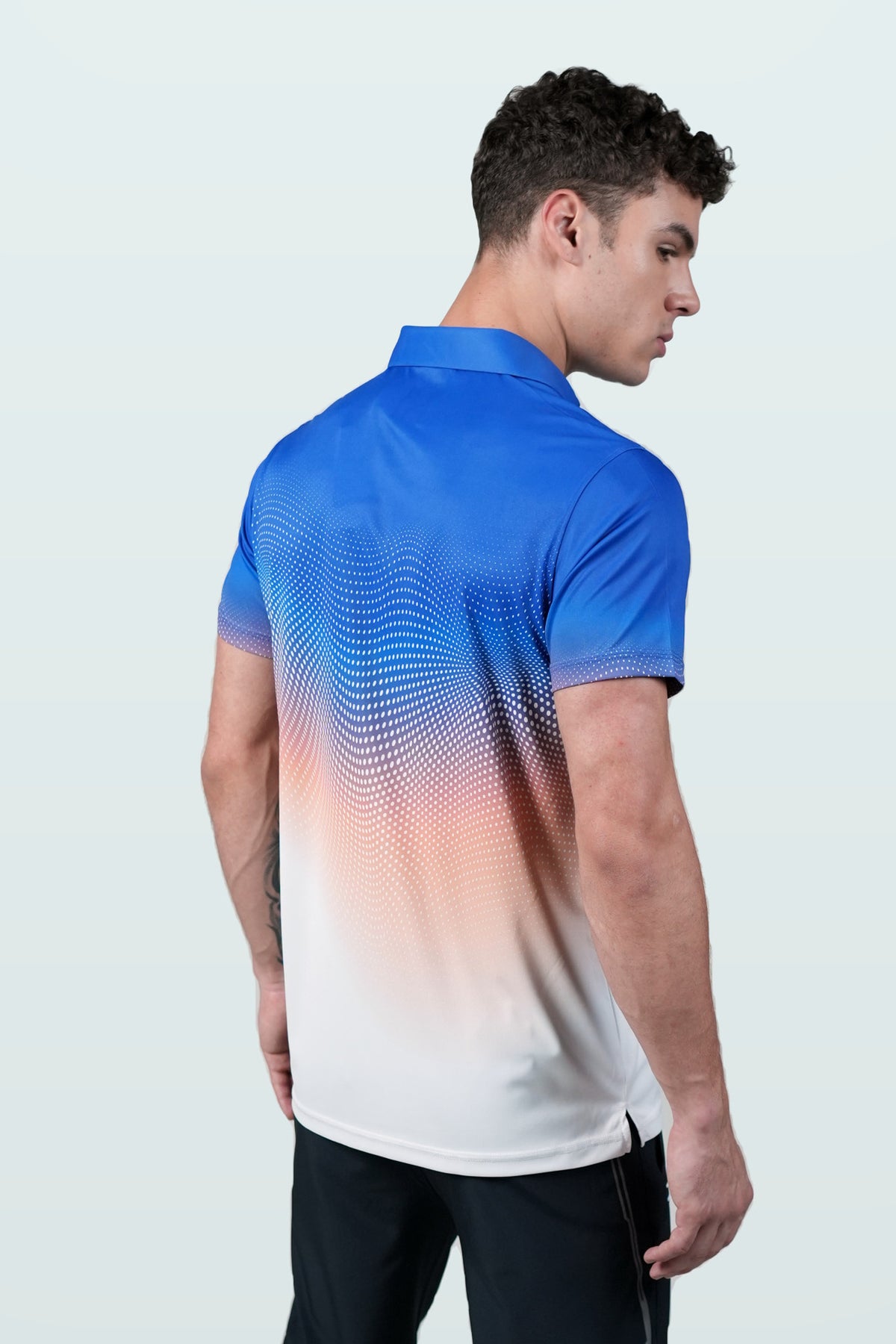 FlowCourt Performance Polo T-Shirt | Royal – back