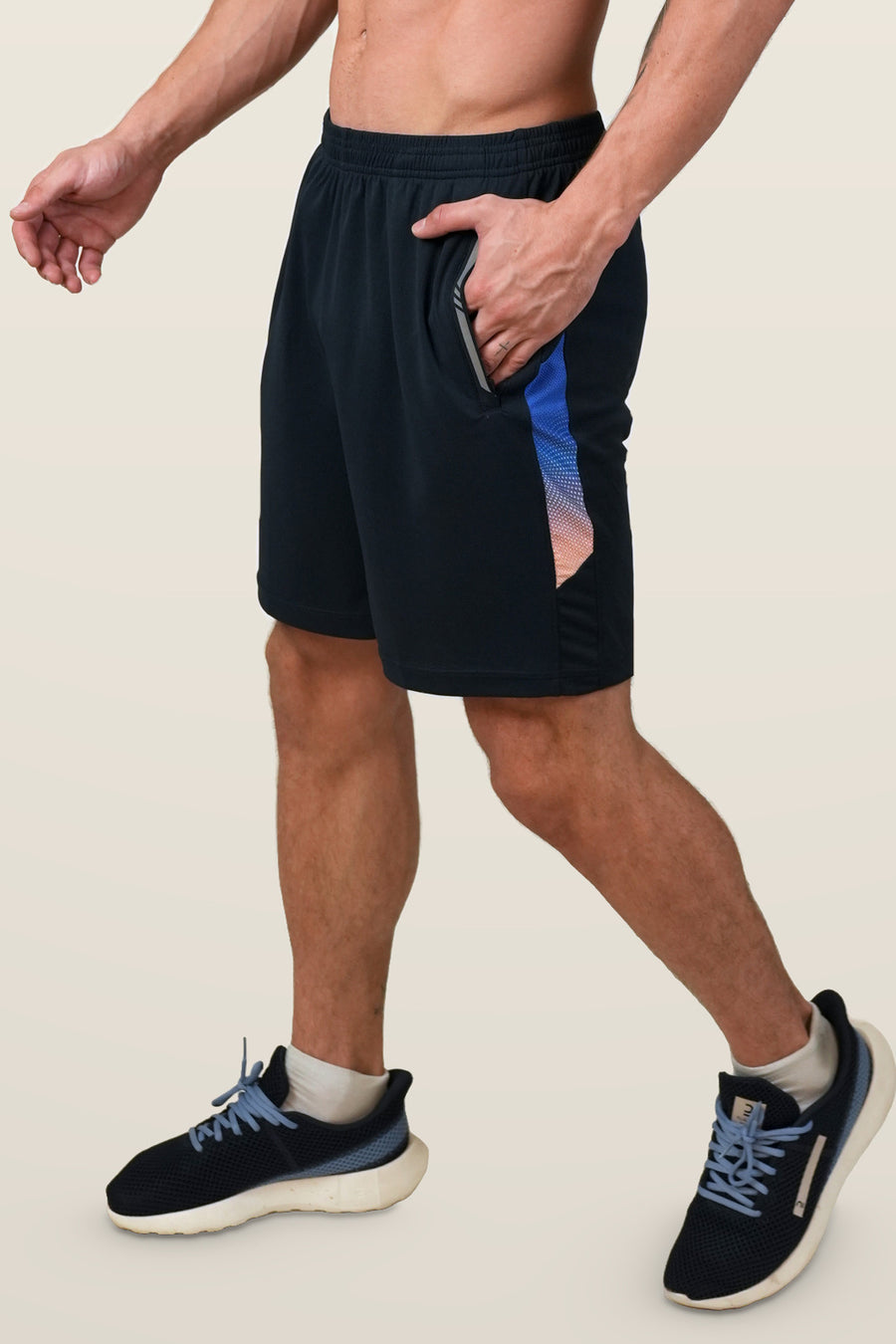 FlowCourt Performance Shorts | Royal – three-quarter