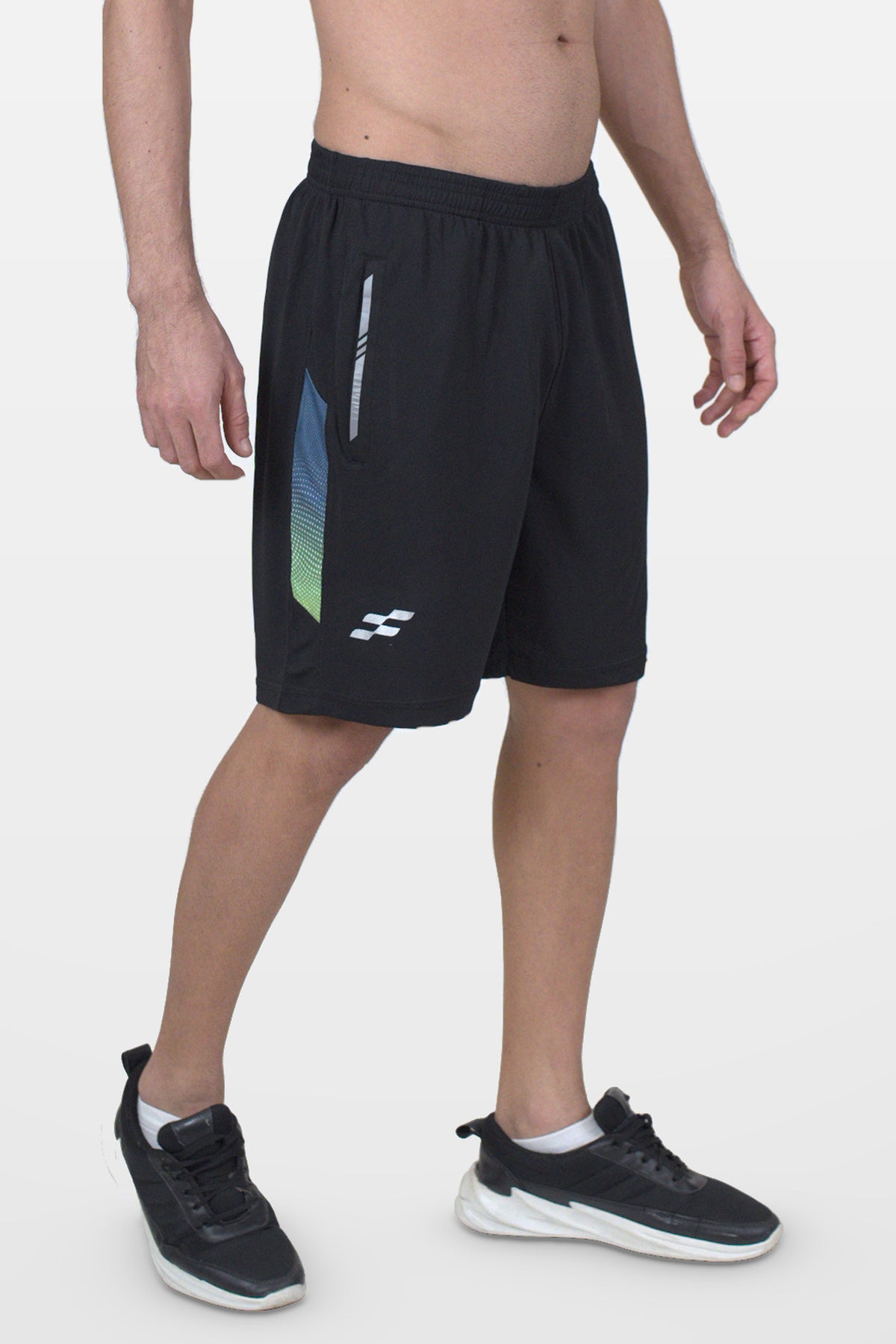 FlowCourt Performance Shorts | Slate – front