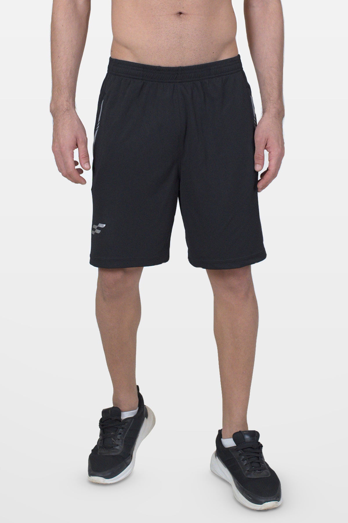 FlowCourt Performance Shorts | Slate – front