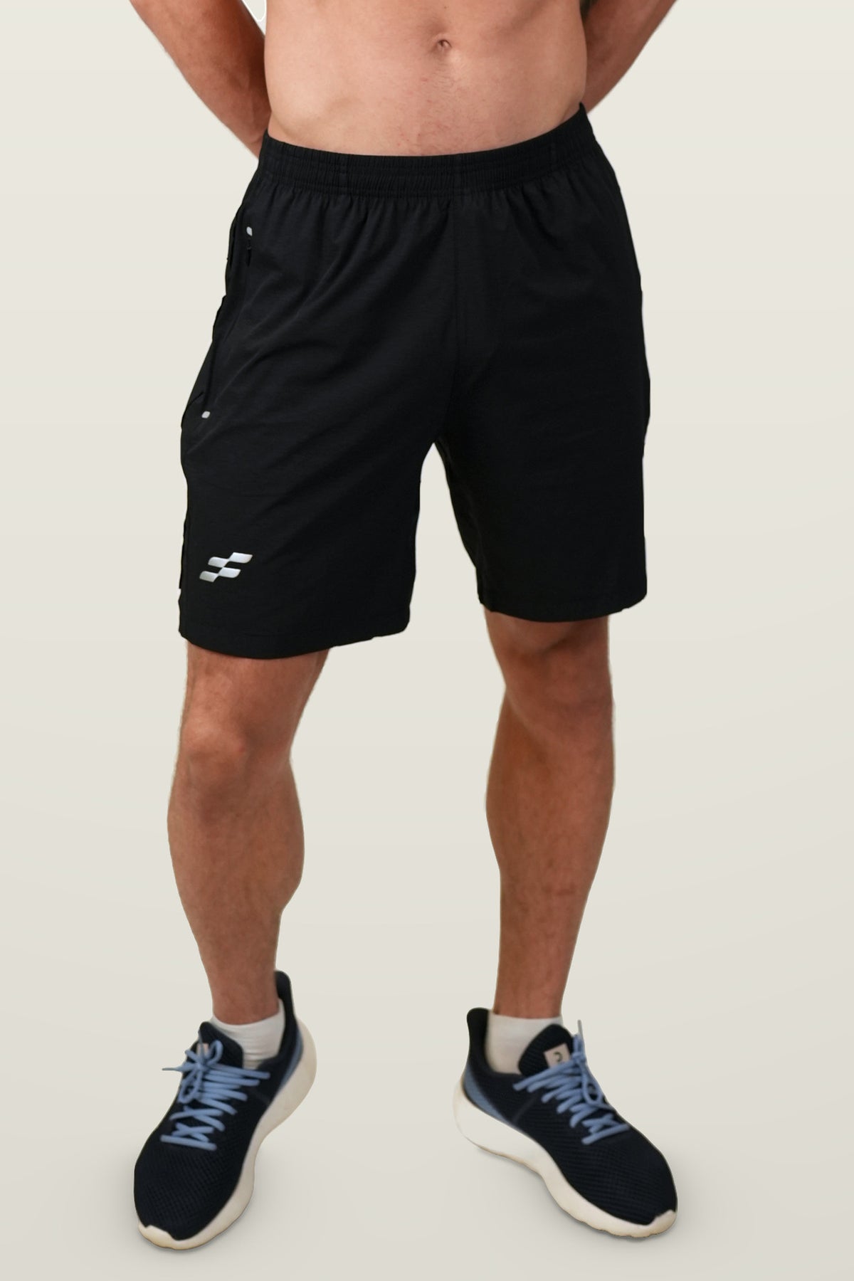 FlyLite Performance Shorts | Black – front