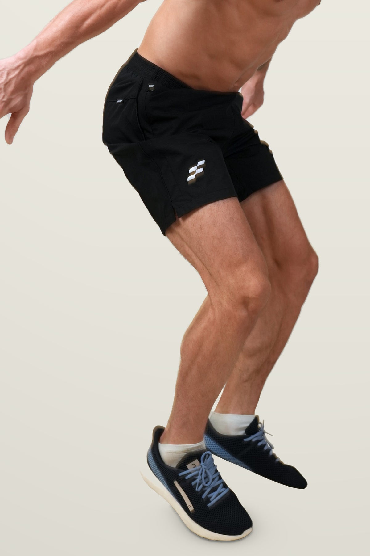 FlyLite Performance Shorts | Black – side
