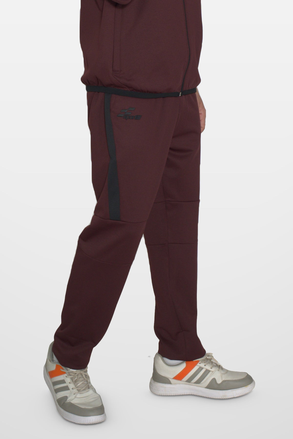 Ghostryder Performance Track Pant | Maroon – three-quarter