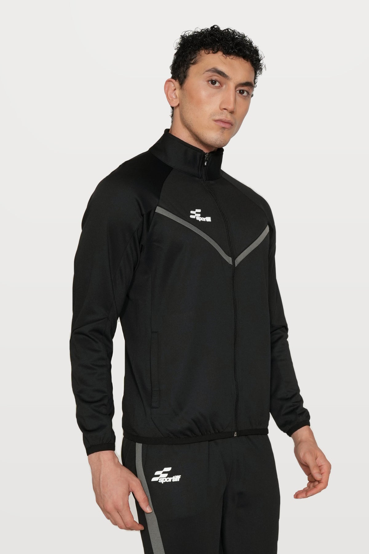 Ghostryder Performance Track Top | Black – three-quarter