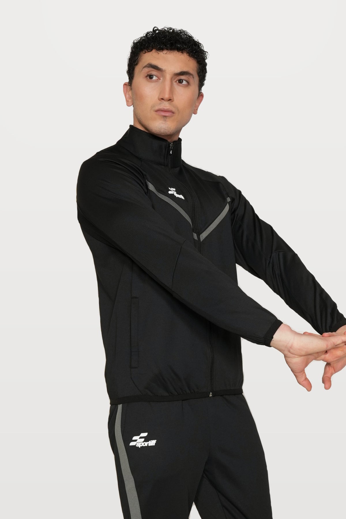 Ghostryder Performance Track Top | Black – three-quarter