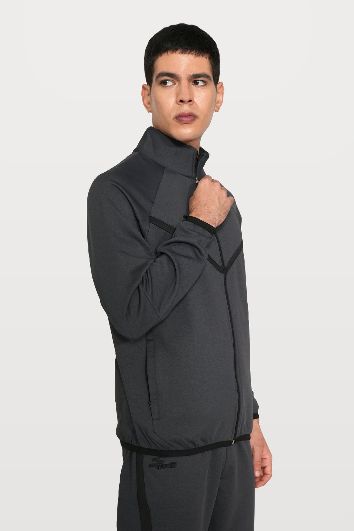 Ghostryder Performance Track Top | Blue Whale – three-quarter