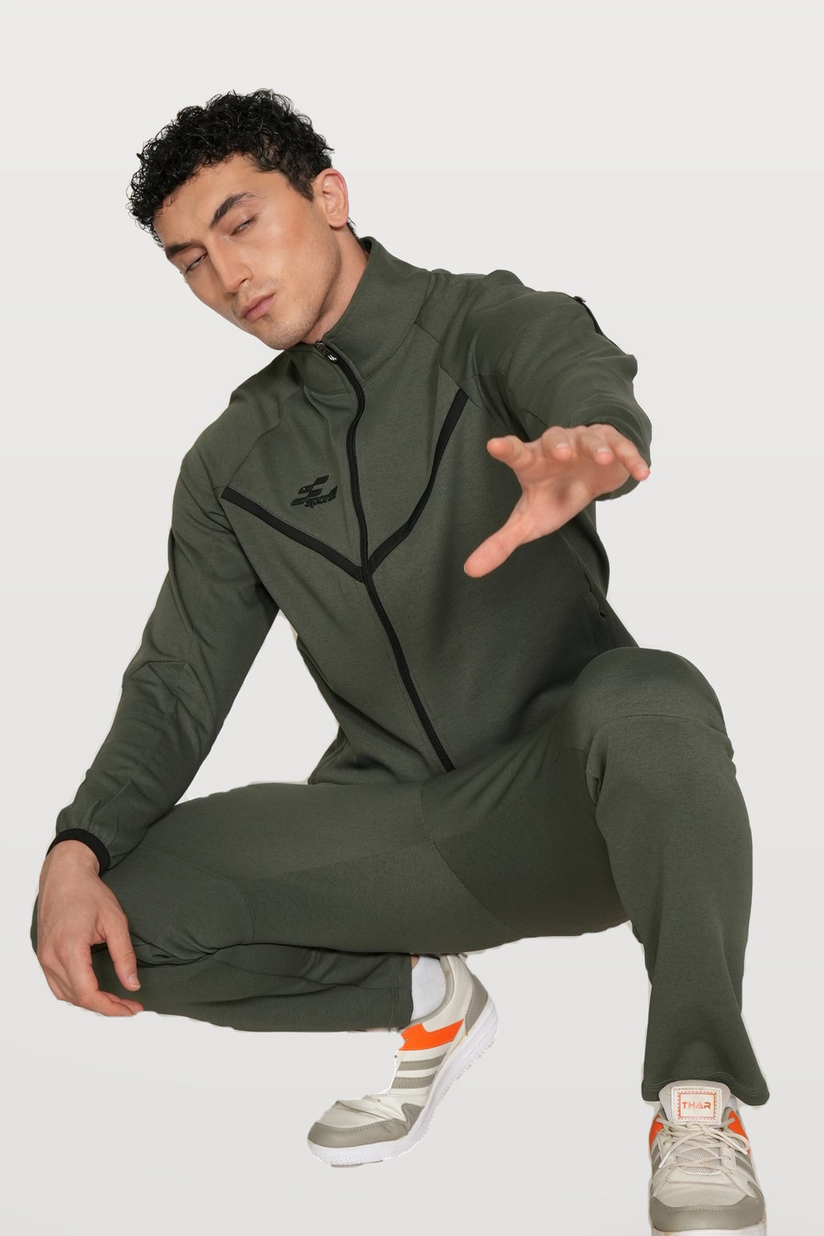 Ghostryder Performance Track Top | Olive – front