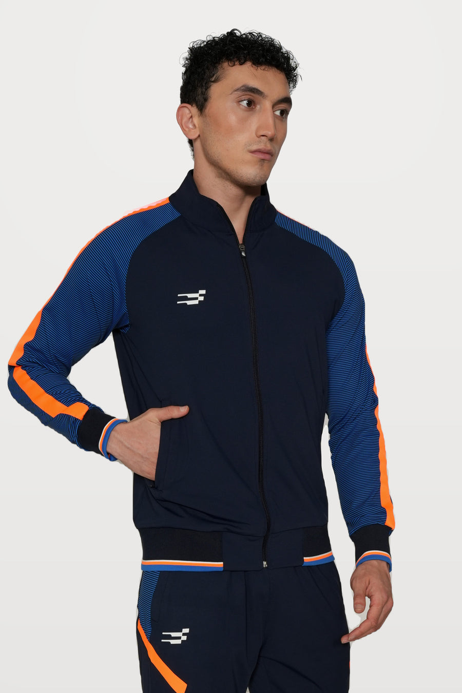 Nurox Performance Track Top | Navy – front