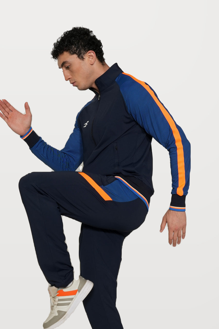 Nurox Performance Track Top | Navy – three-quarter