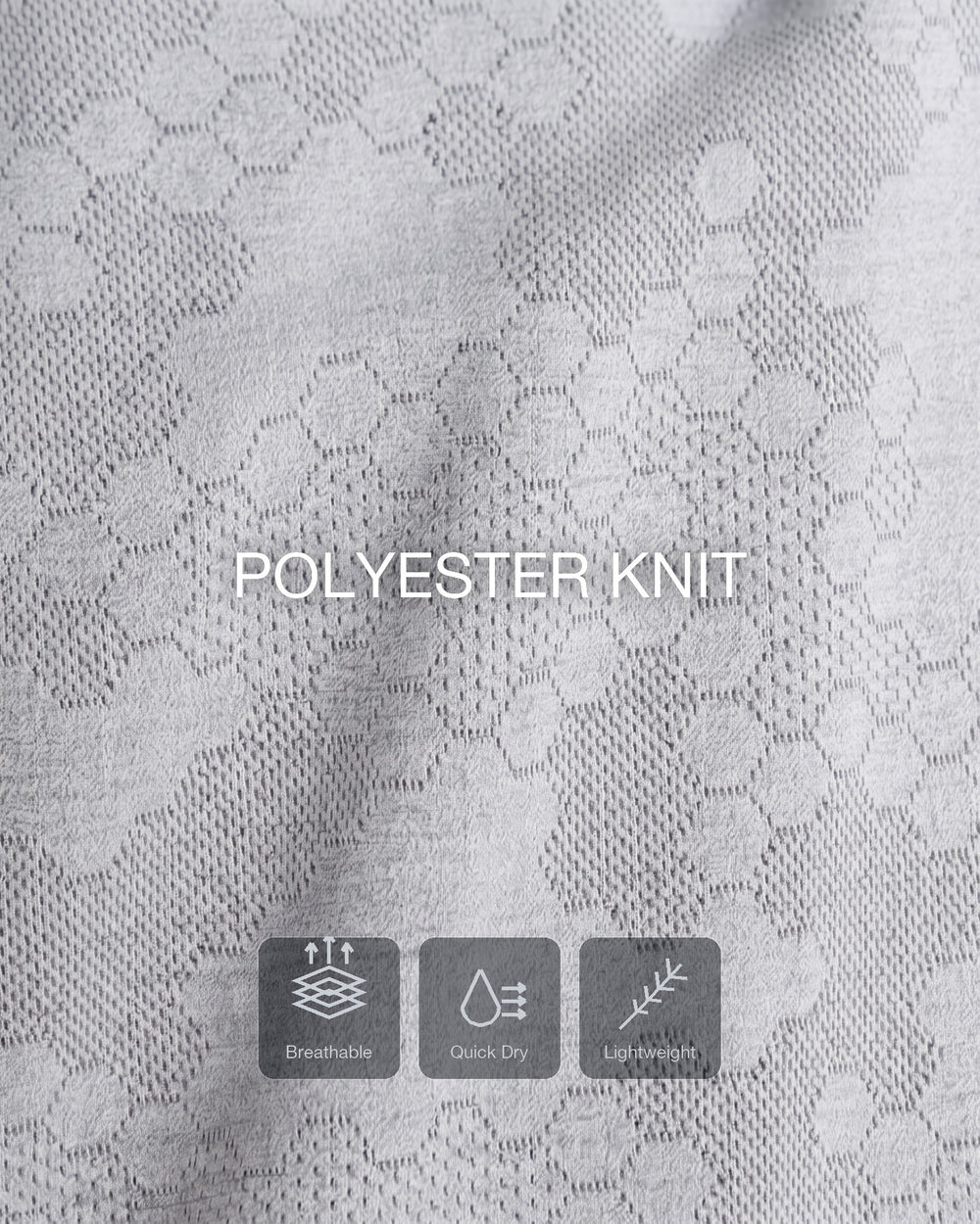 Open-knit airflow that lets heat out and dries fast.