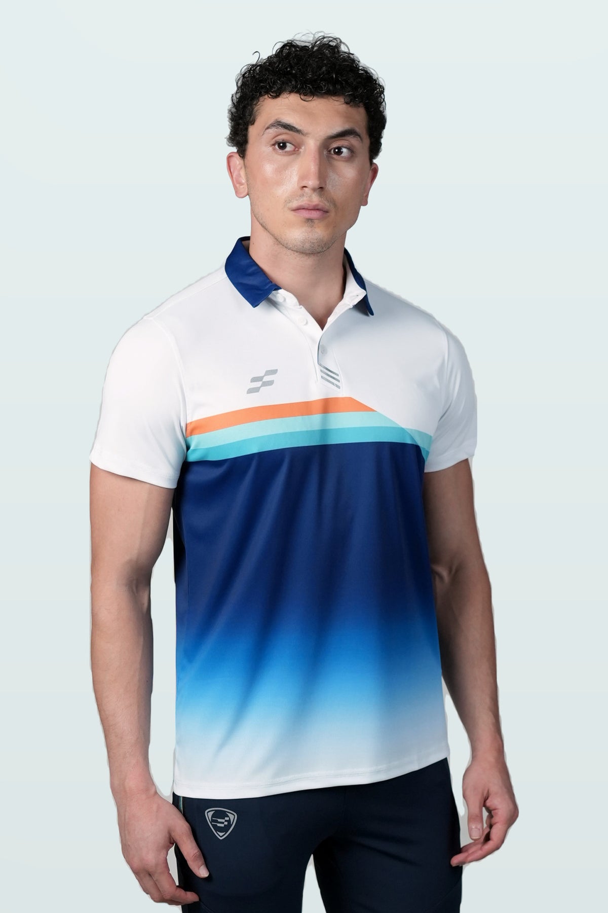Powerline Performance Polo T-Shirt | Cobalt – front