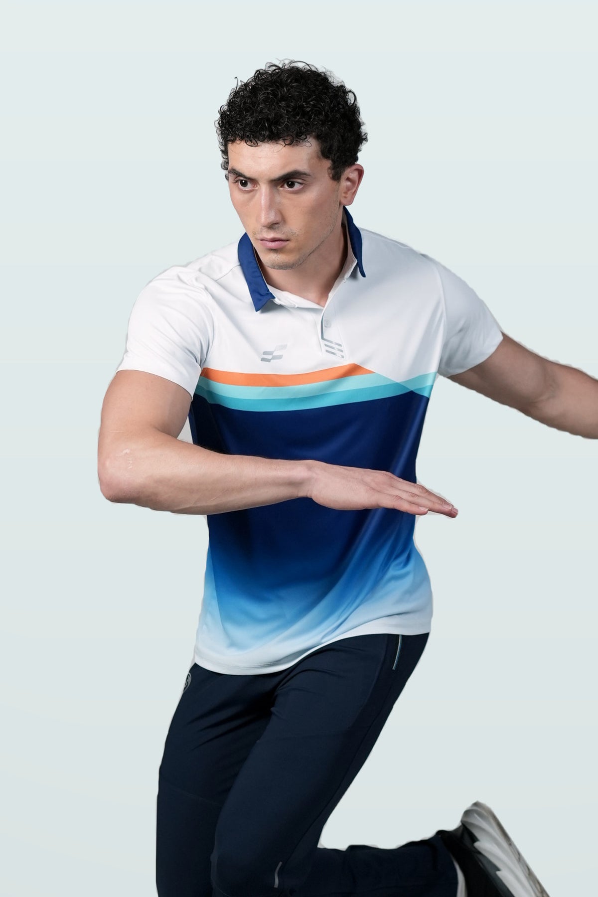 Powerline Performance Polo T-Shirt | Cobalt – front