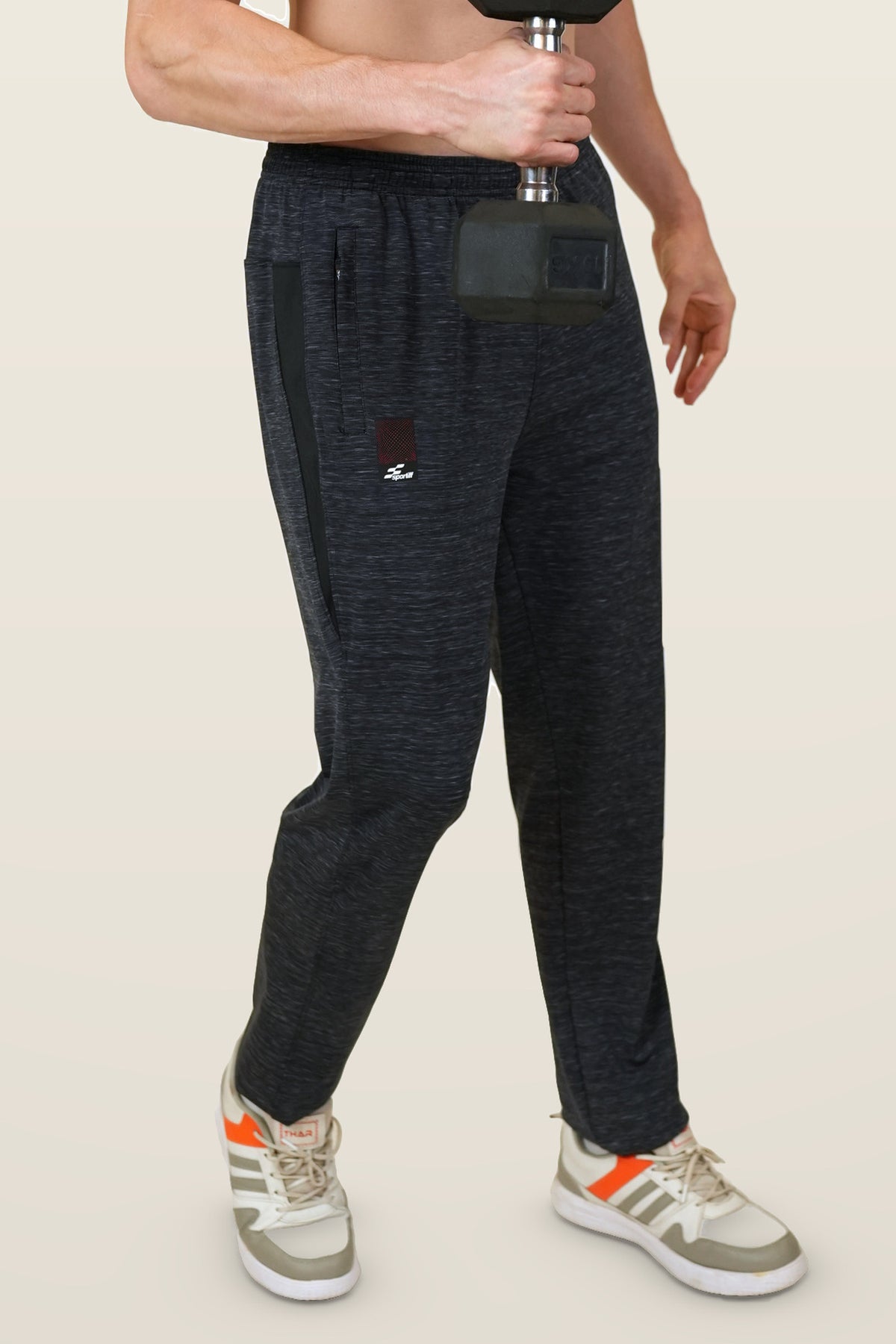 PulseFit Performance Track Pant | Dark Anthra – three-quarter