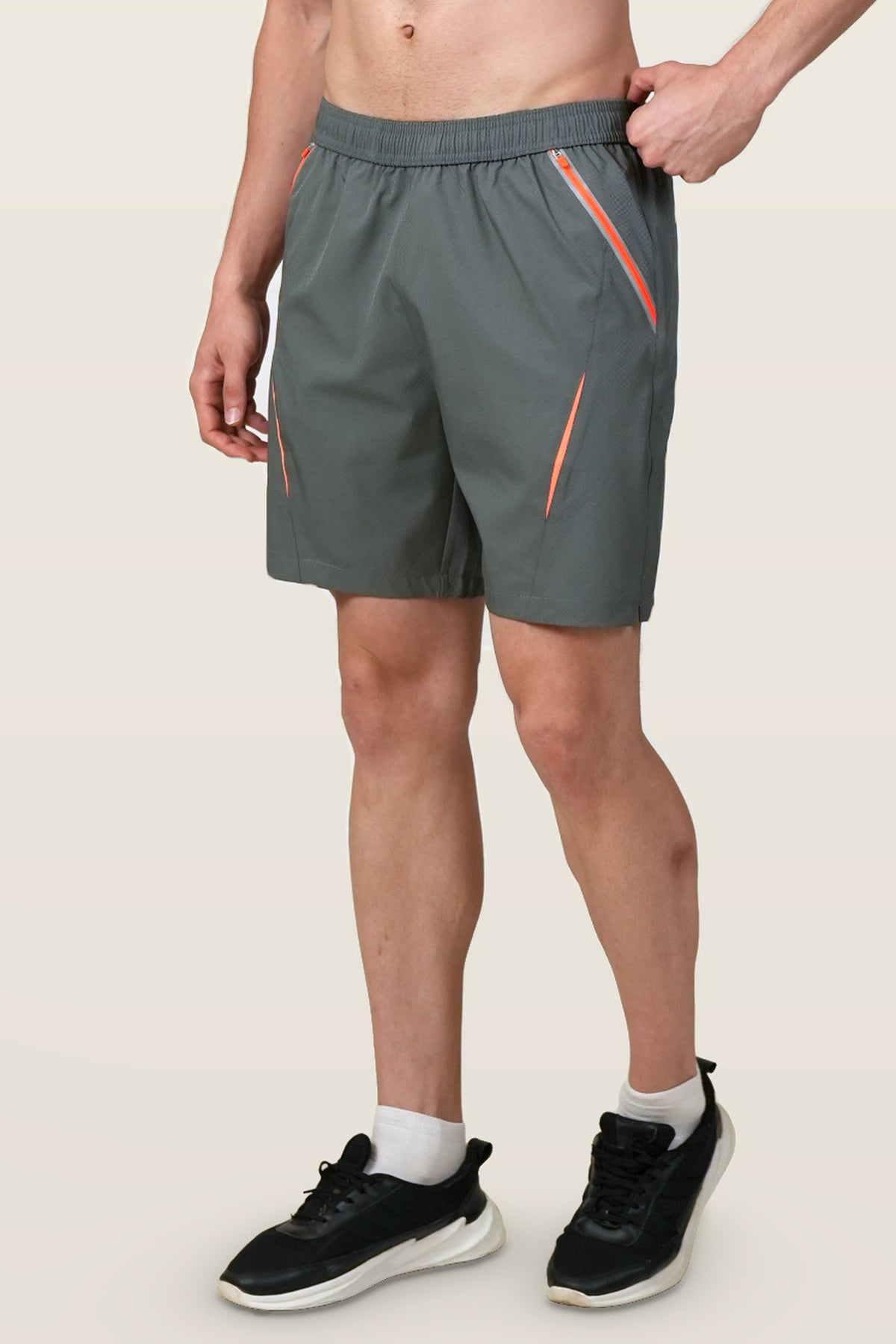 Quantum Performance Shorts | Mid Grey – front