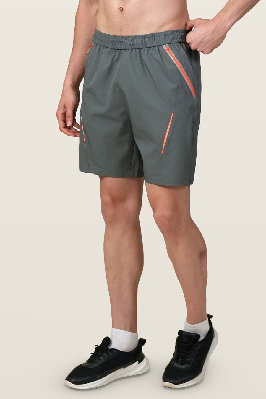 Quantum Performance Shorts | Mid Grey – front