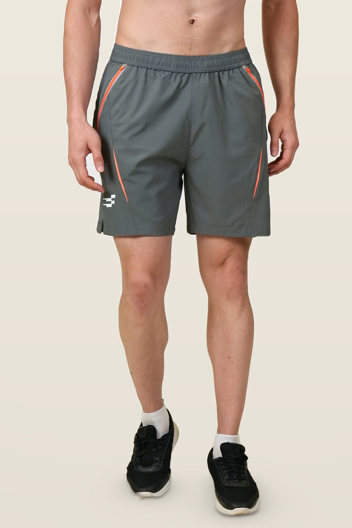 Quantum Performance Shorts | Mid Grey – front