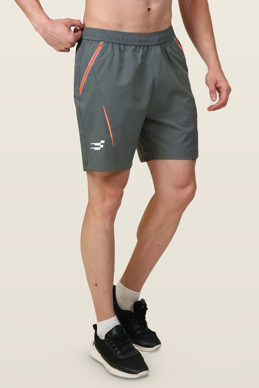 Quantum Performance Shorts | Mid Grey – front