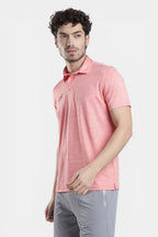 Lightweight melange sports polo t-shirt for men training wear