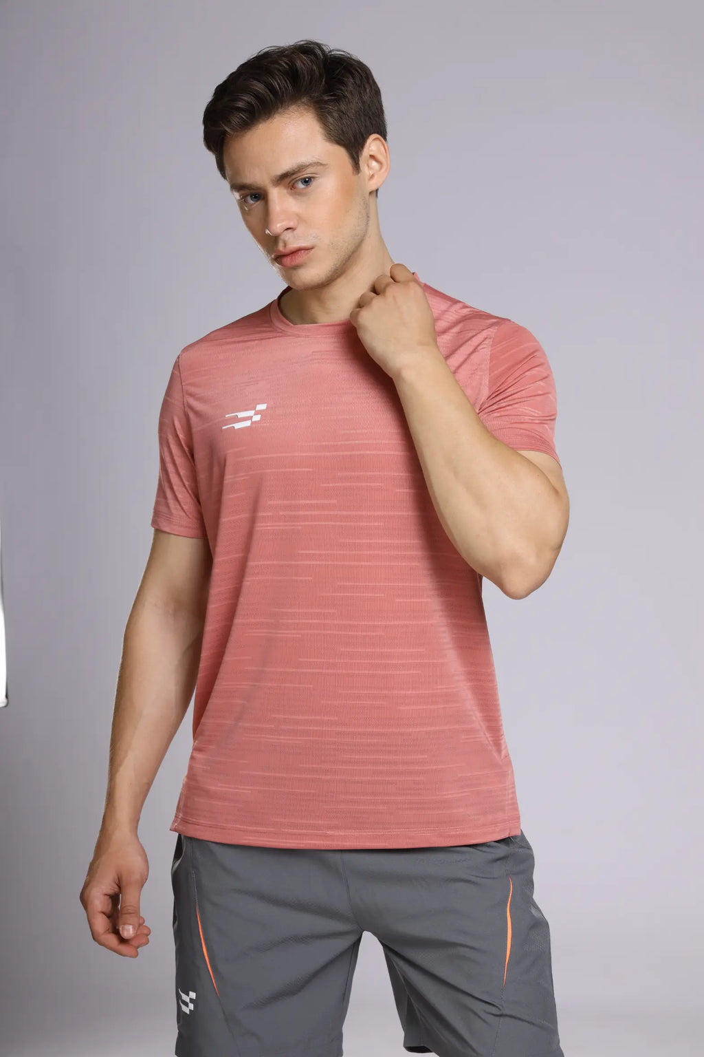 Fit-Gear Iron T-Shirt Coral Red