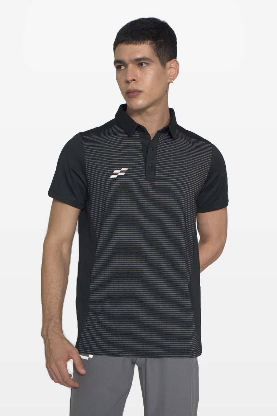 Strike Performance Polo T-Shirt | Black – front