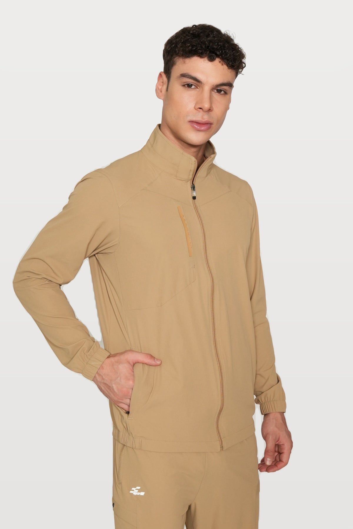 Vertex Performance Track Top | Khaki – front
