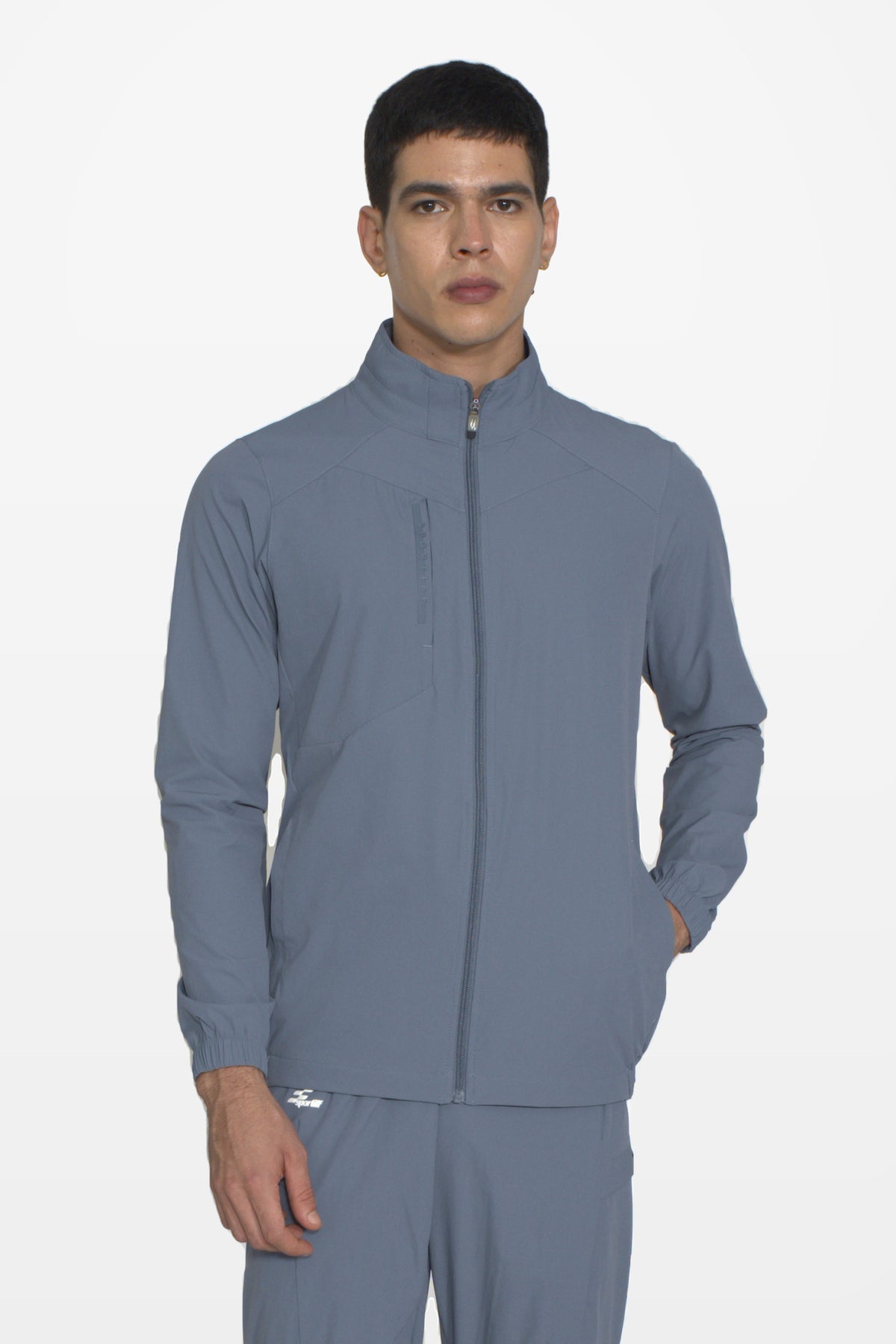 Vertex Performance Track Top | Light Grey – front
