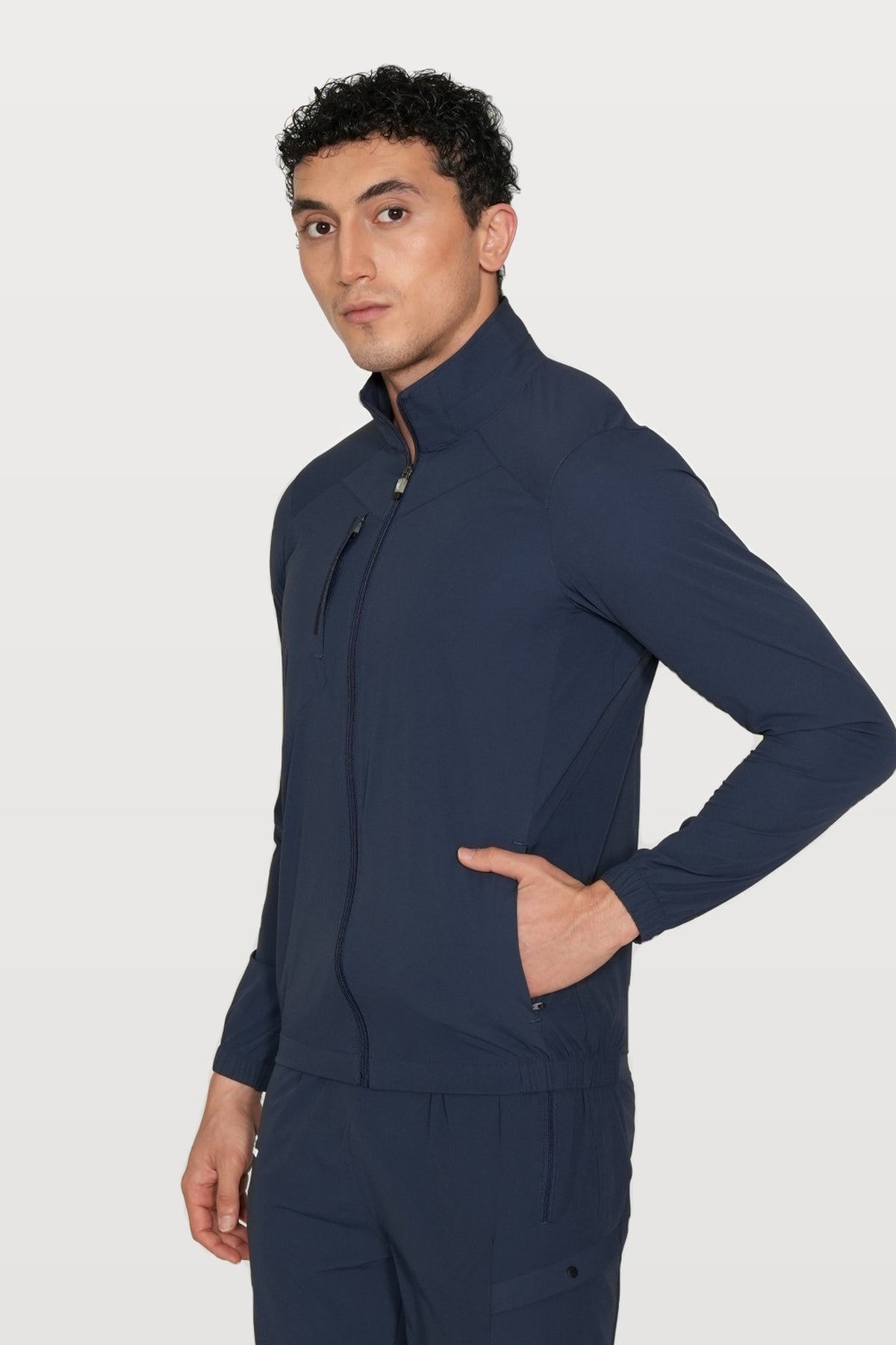 Vertex Performance Track Top | Navy – three-quarter
