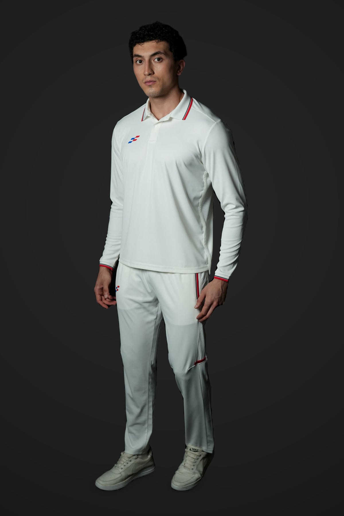 Yorker Cricket Whites T-Shirt | Full-Sleeve – three quarter