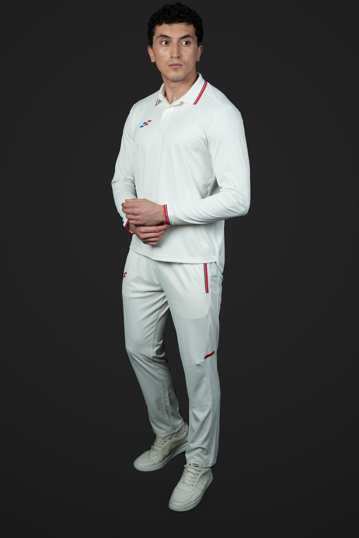 Yorker Cricket Whites T-Shirt | Full-Sleeve – three quarter